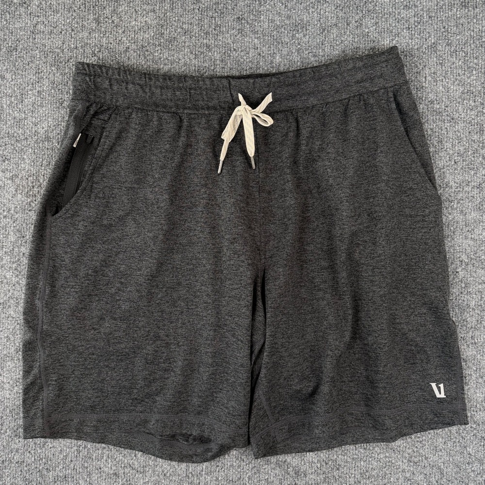 Vuori Ponto Performance Shorts Mens Large Gray 7" Inseam Stretch Dreamknit V344